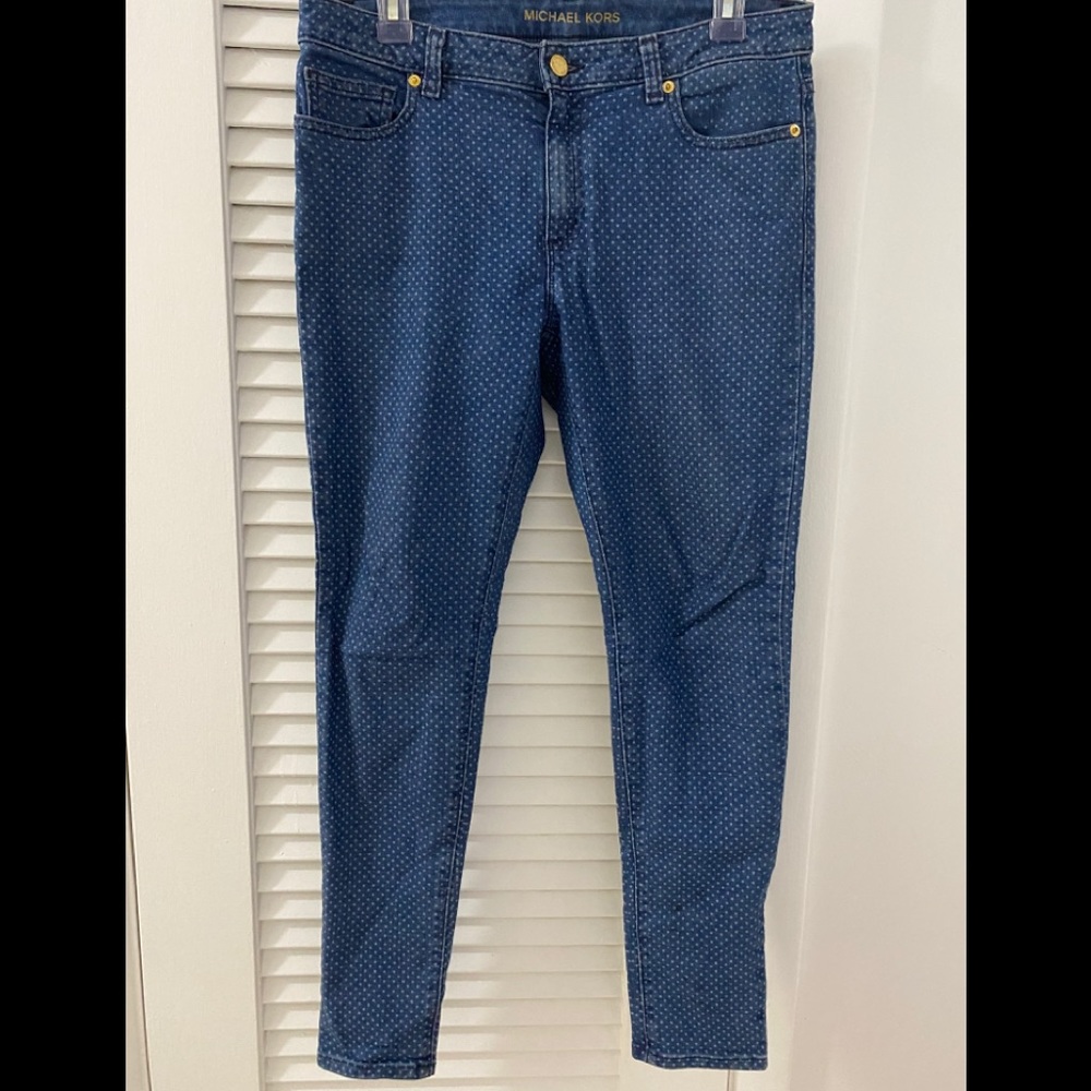 Michael Kors Polka Dots Izzy Skinny Jeans